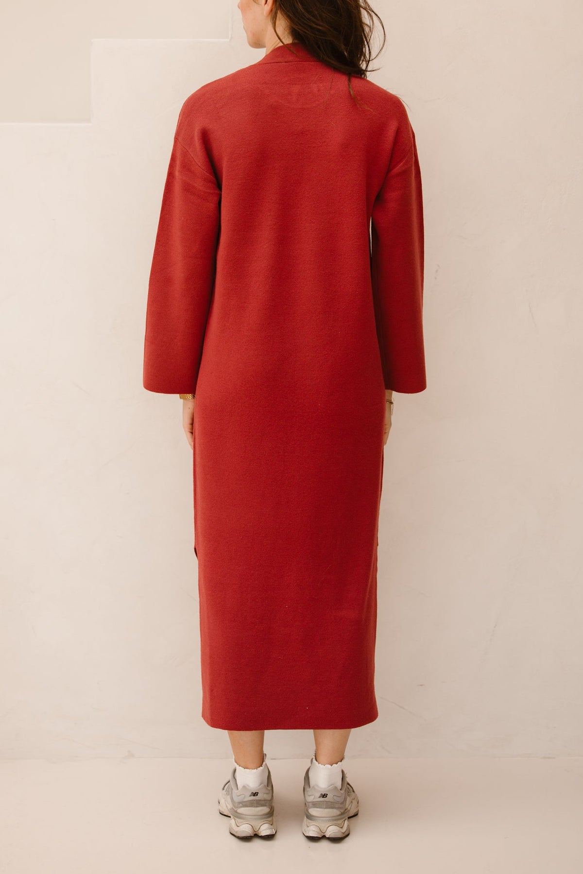 Yaselma long knit dress tibetan red - Bij Keesje - Y.A.S