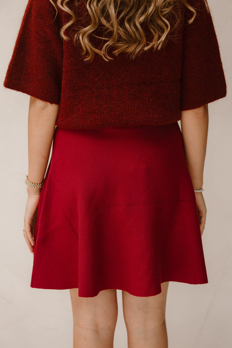 Yasfonny knit skirt tibetan red - Bij Keesje - Y.A.S