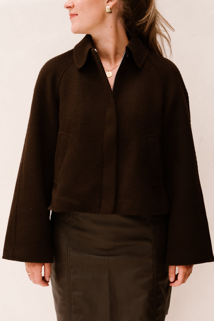 Yasherla short jacket coffee bean - Bij Keesje - Y.A.S - Jas