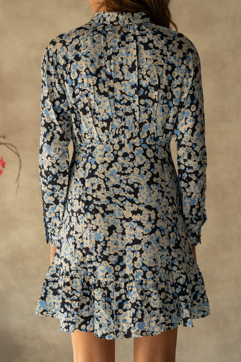 Yasivana shirt dress print navy - Bij Keesje