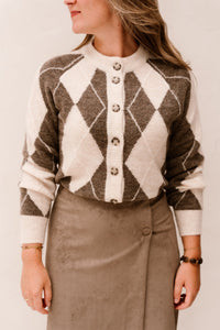 Yasjohi LS Wool Blend Cardigan Noos Oatmeal/Taupe Gray - Bij Keesje - Y.A.S - trui