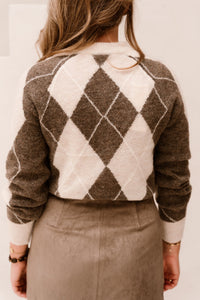 Yasjohi LS Wool Blend Cardigan Noos Oatmeal/Taupe Gray - Bij Keesje - Y.A.S - trui