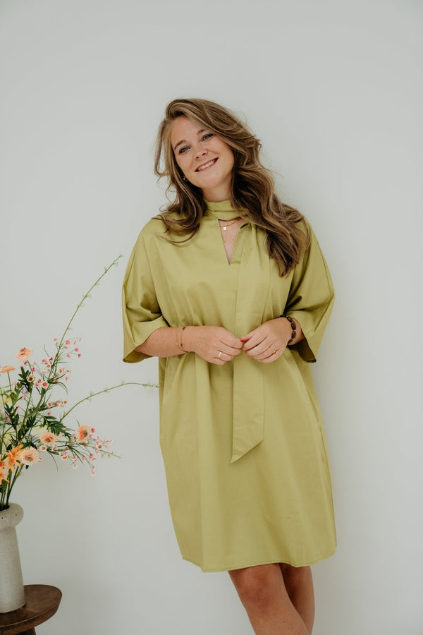 Yaskaren 3/4 Dress Moss - Bij Keesje - Y.A.S - Jurk