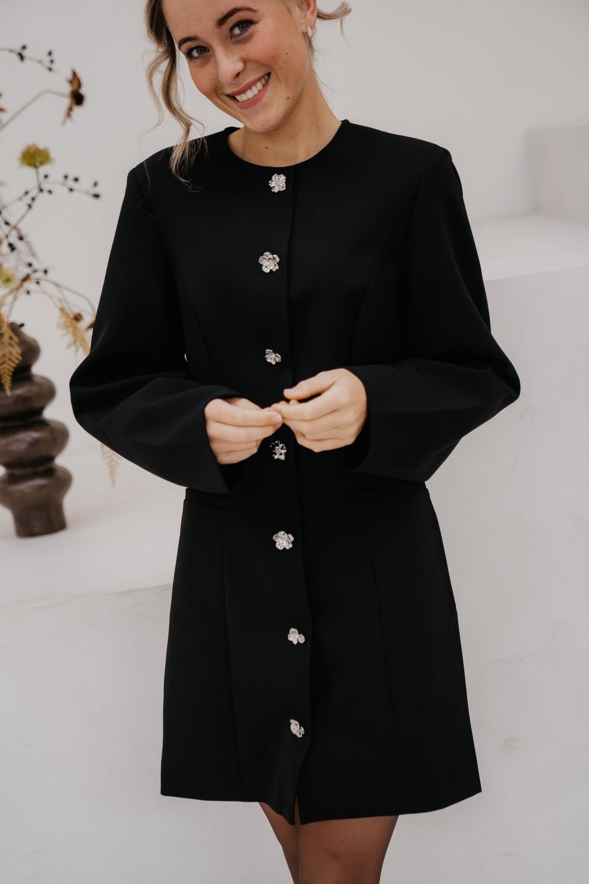 Yaslaulin Sculpted blazer dress black - Bij Keesje - Y.A.S - Jurk
