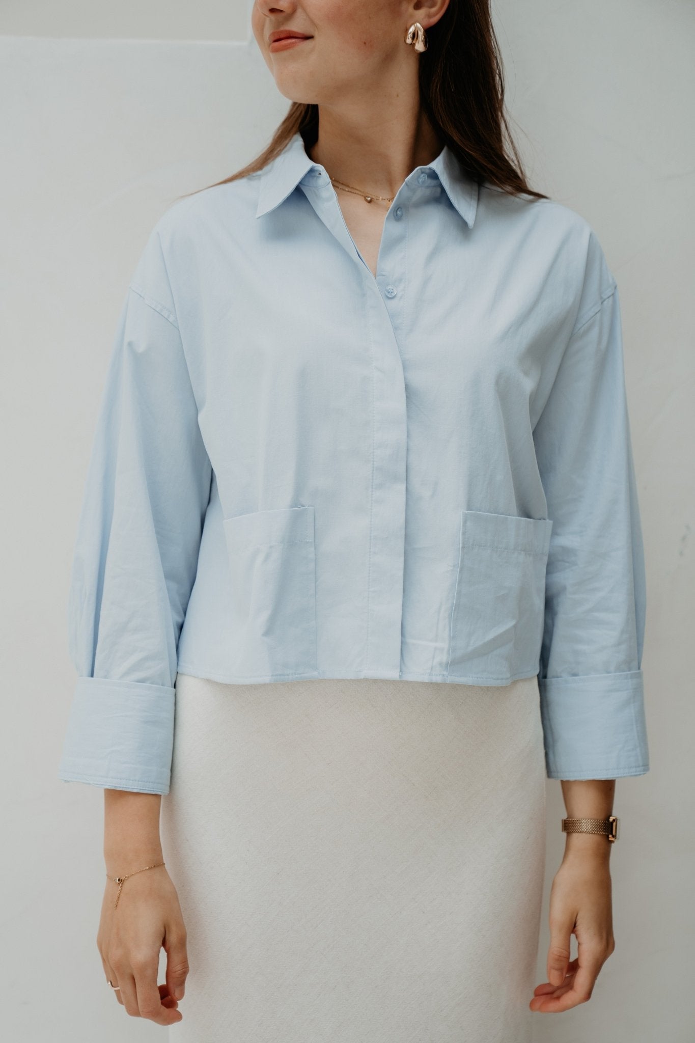 Yaslee LS Short Shirt S Noos Skyway - Bij Keesje - Y.A.S - Blouse