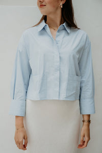 Yaslee LS Short Shirt S Noos Skyway - Bij Keesje - Y.A.S - Blouse