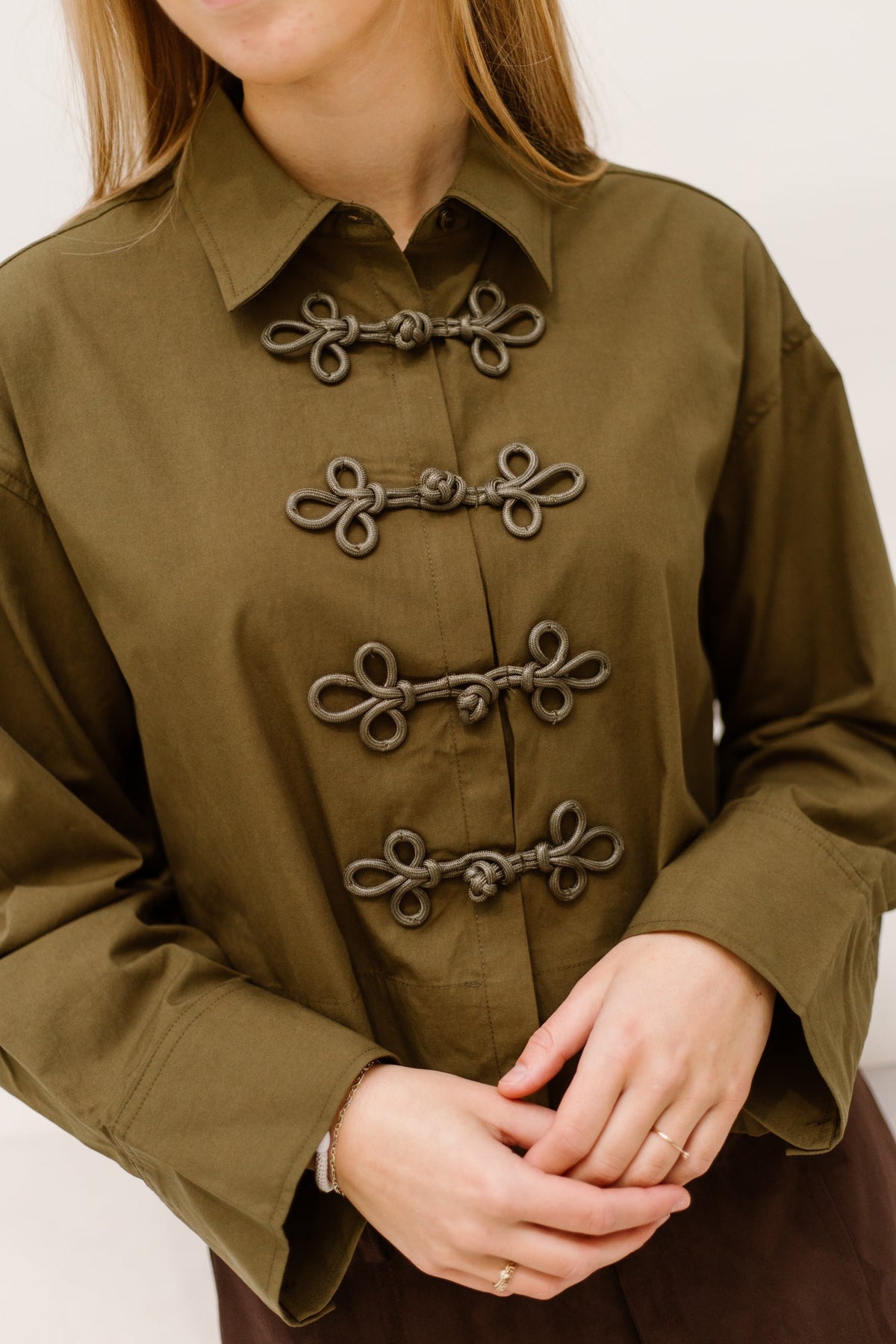 Yasleema Frog Shirt Dark Olive - Bij Keesje - Y.A.S - Blouse