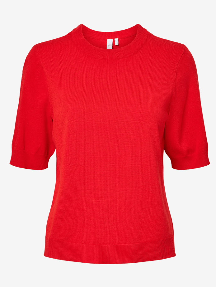 Yaslena knit pullover red - Bij Keesje - Y.A.S - Top