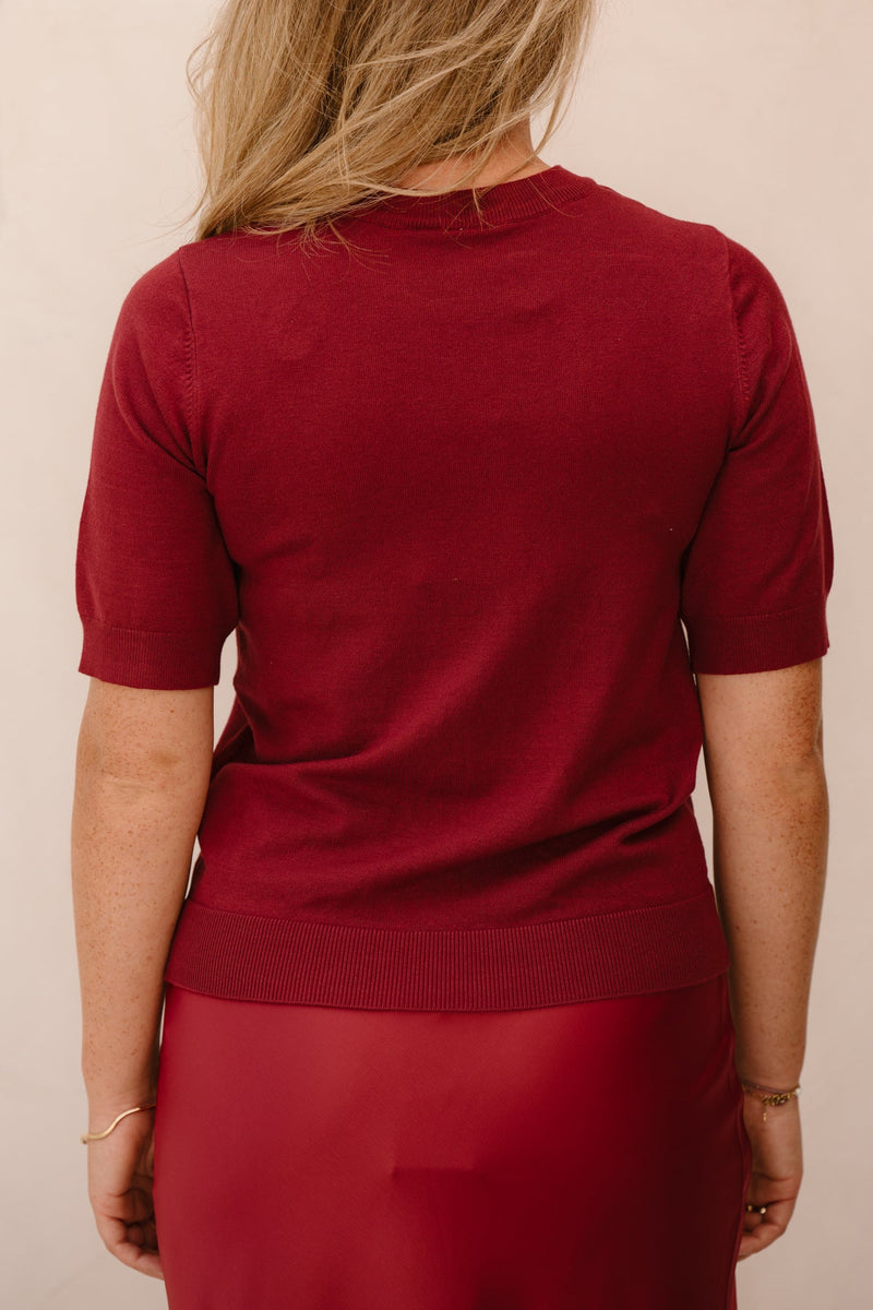 Yaslena knit pullover s. noos tibetan red - Bij Keesje - Y.A.S