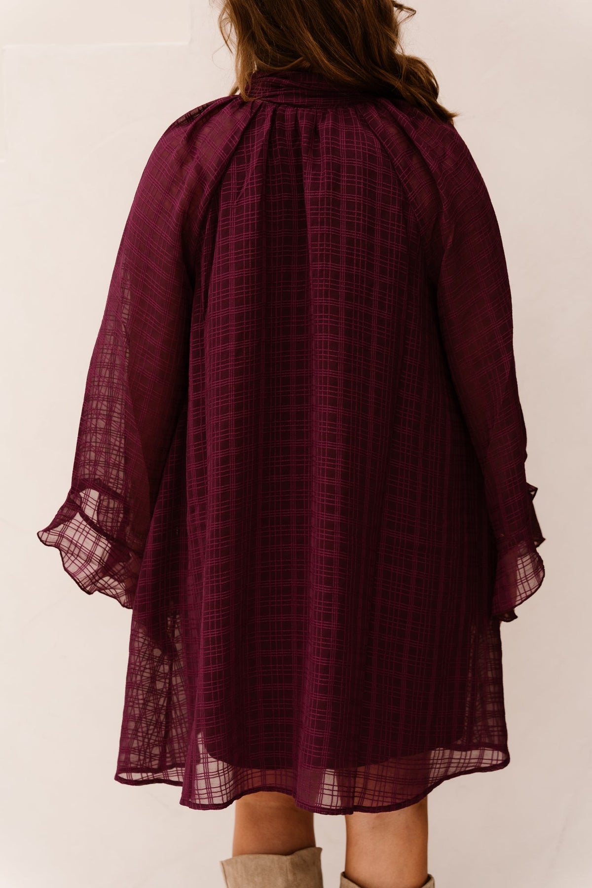 Yasliana tie dress fig - Bij Keesje - Y.A.S - Jurk