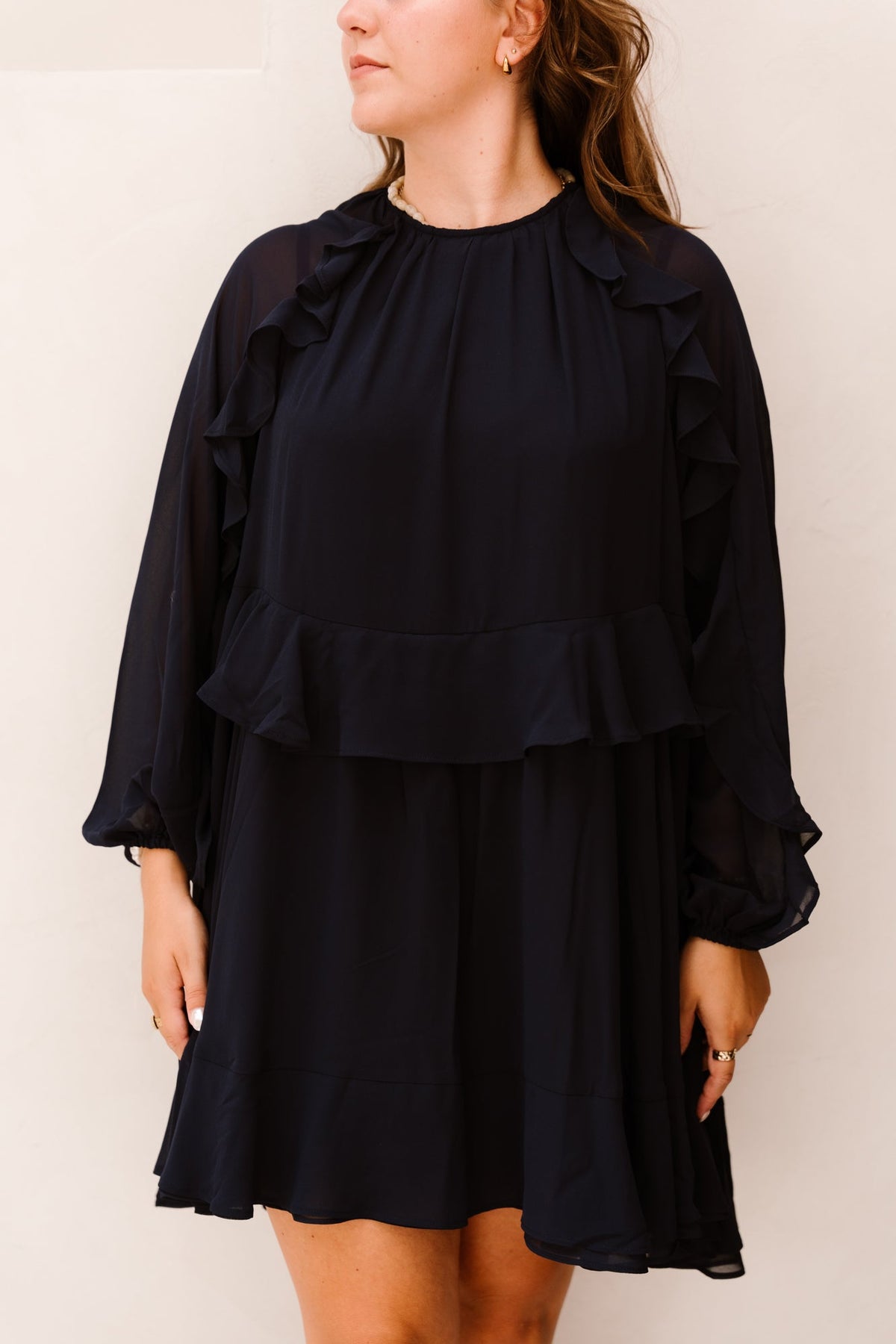 Yasmilva LS Dress Navy - Bij Keesje - Y.A.S - jurk