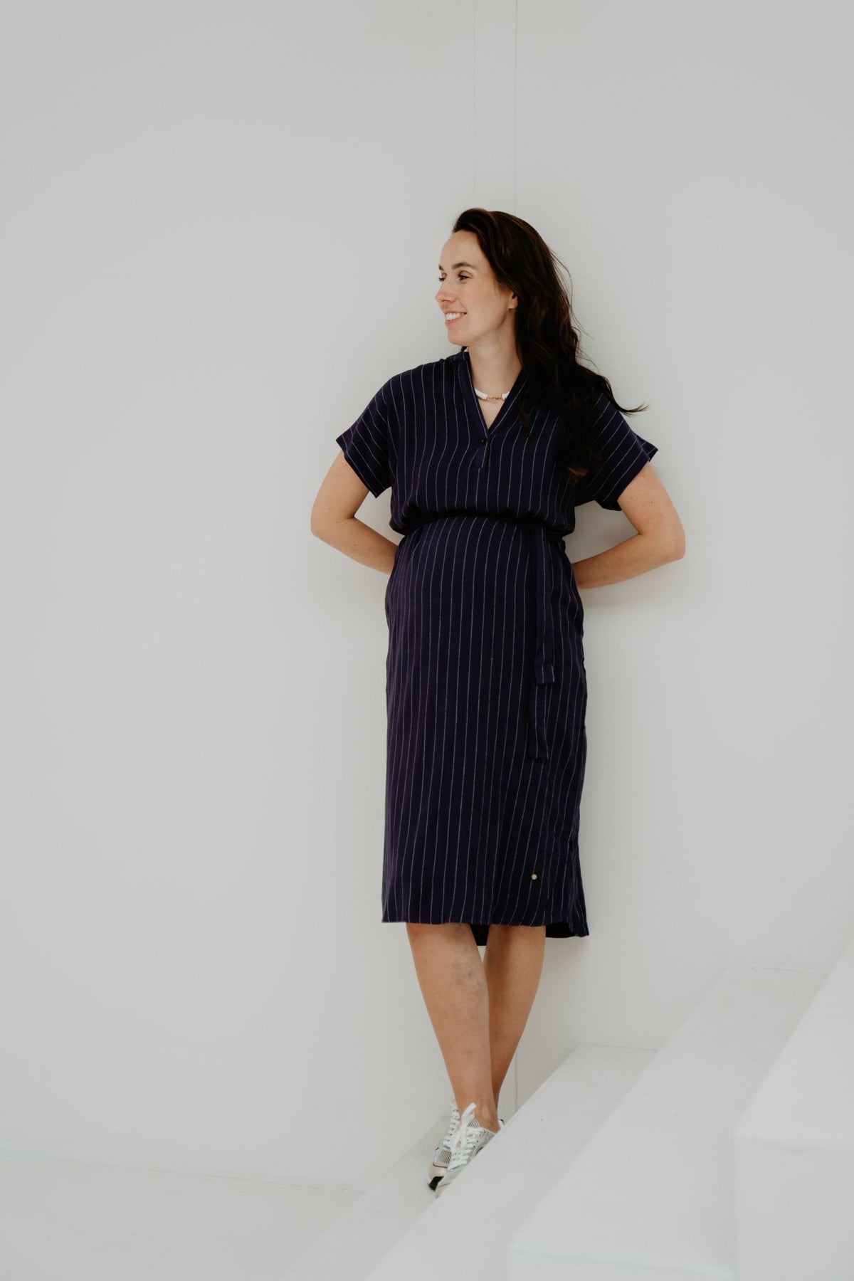 Yasmin stripes dress blue - Bij Keesje - Bij Keesje - Jurk