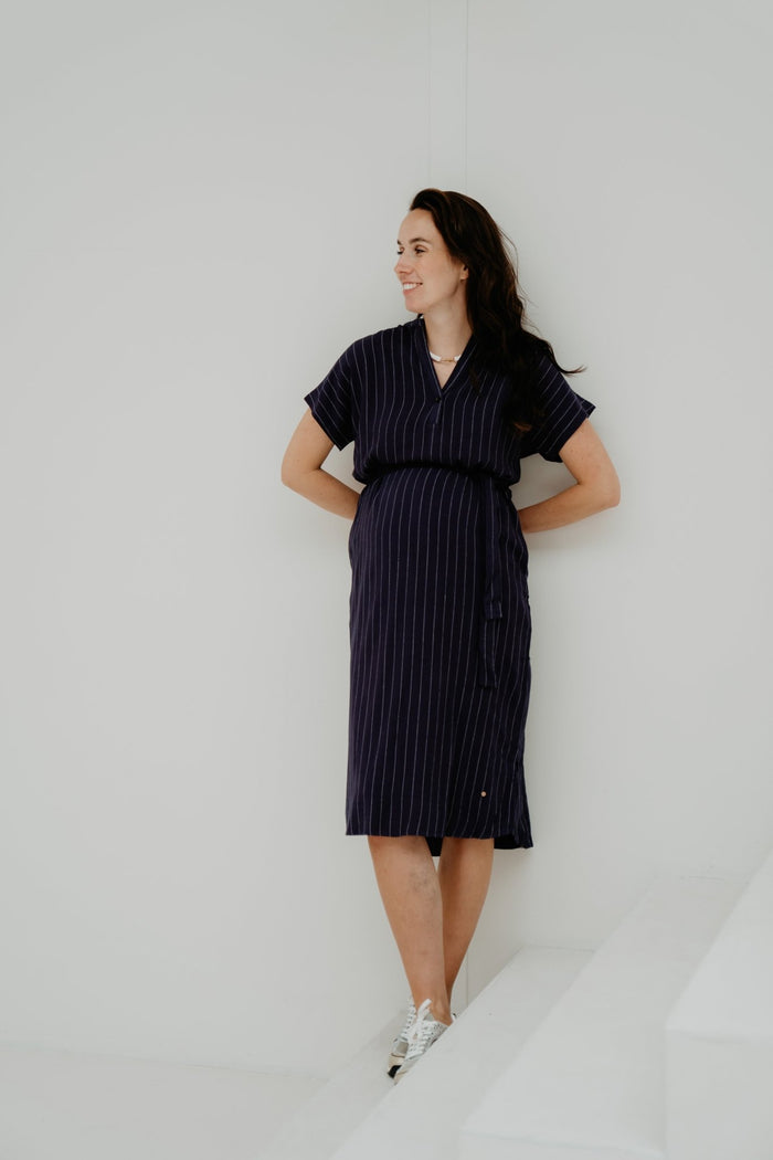 Yasmin stripes dress blue - Bij Keesje - Bij Keesje - Jurk