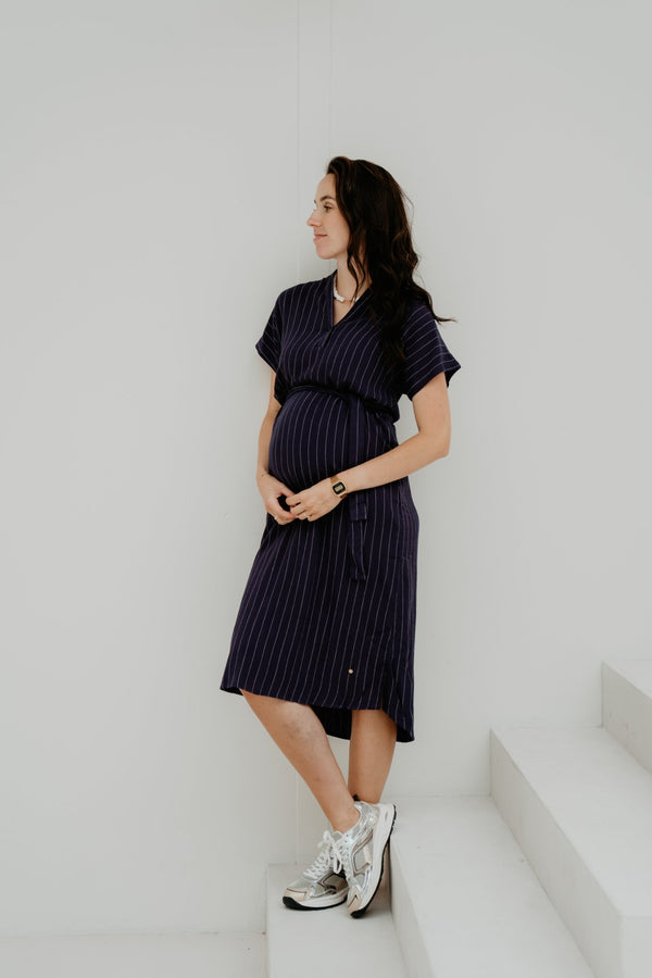 Yasmin stripes dress blue - Bij Keesje - Bij Keesje - Jurk