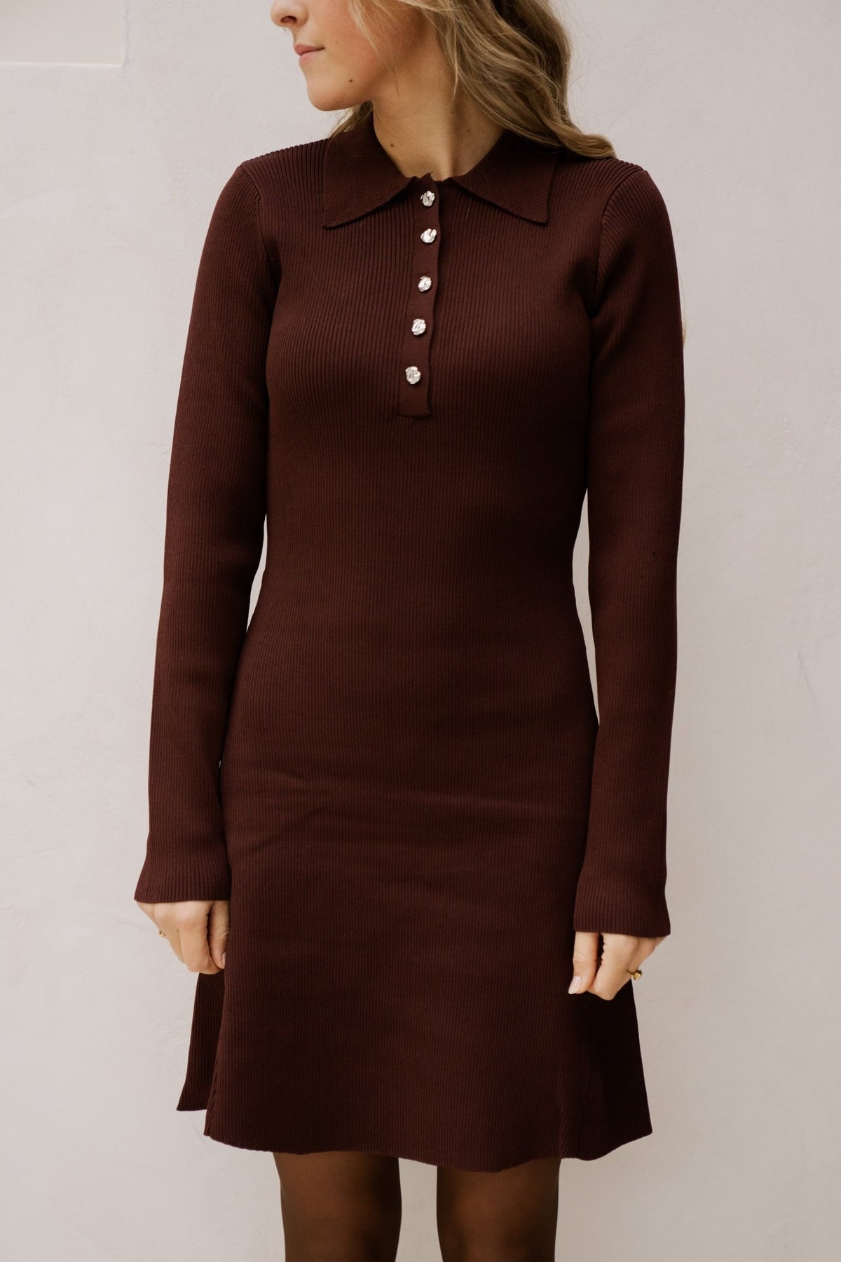 Yasnama ls knit dress port royale - Bij Keesje - Y.A.S
