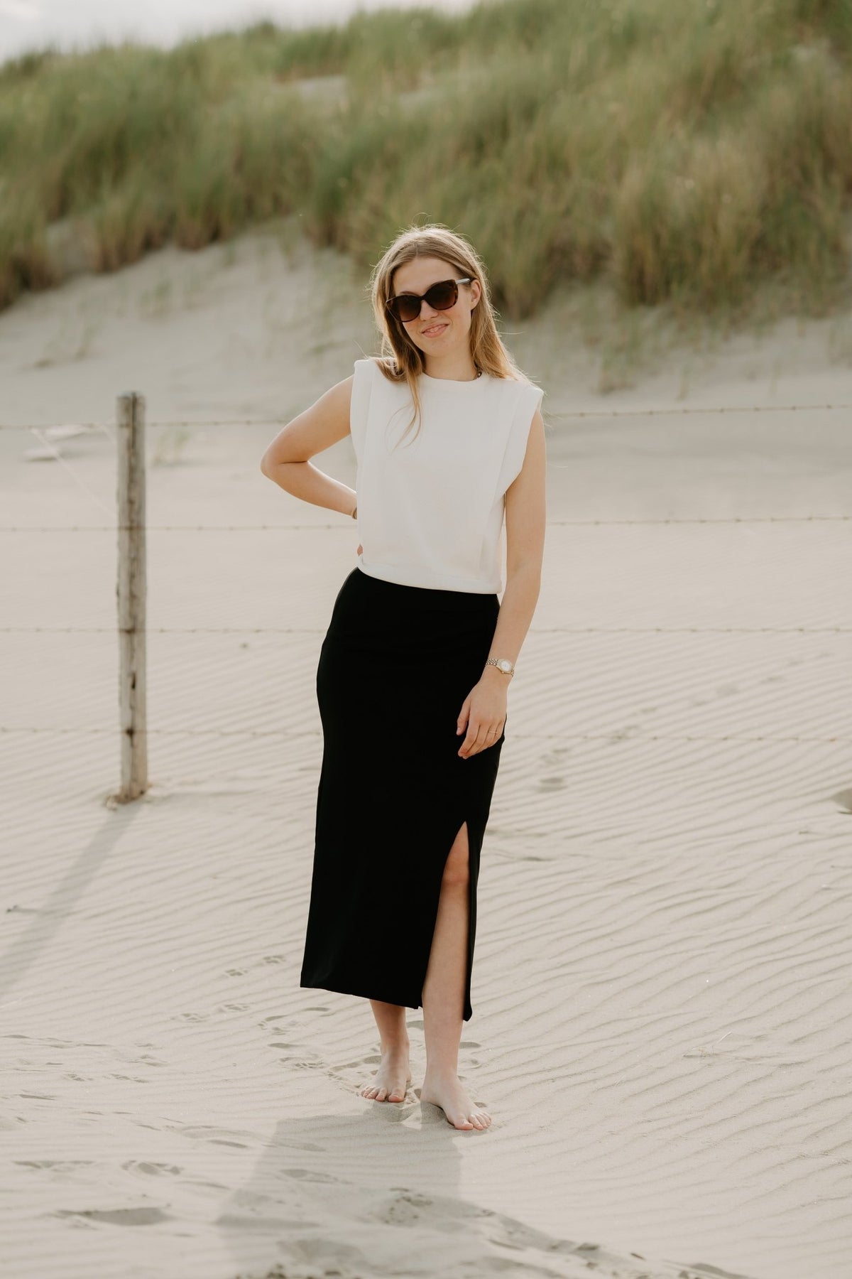 Yaspina Hw Long Skirt Black - Bij Keesje - Y.A.S - Rok