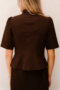 Yasriu 4/4 Scarf Blazer Coffee Bean/Melange - Bij Keesje - Y.A.S - Top