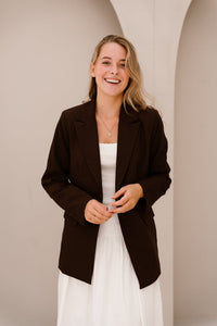 Yasriu blazer coffee bean - Bij Keesje - Y.A.S - Blazer