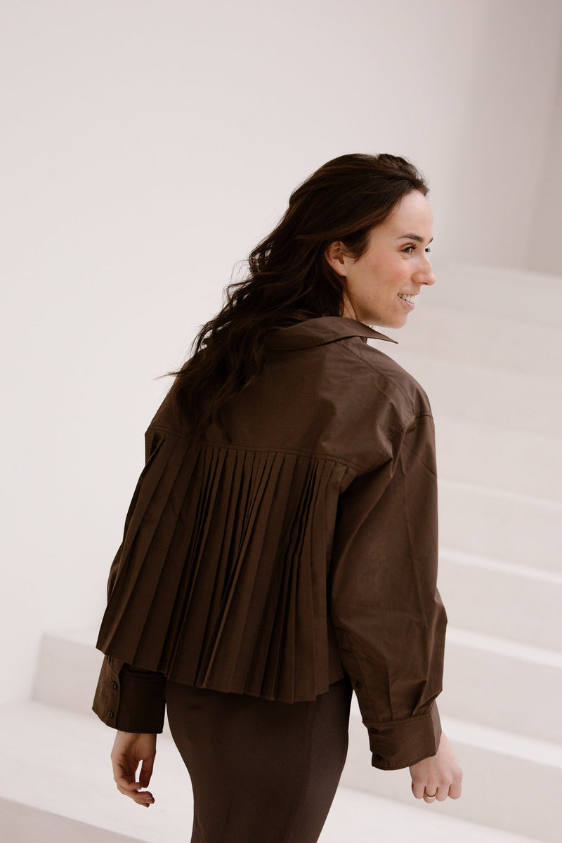 Yasroyalee short shirt chocolate brown - Bij Keesje - Y.A.S