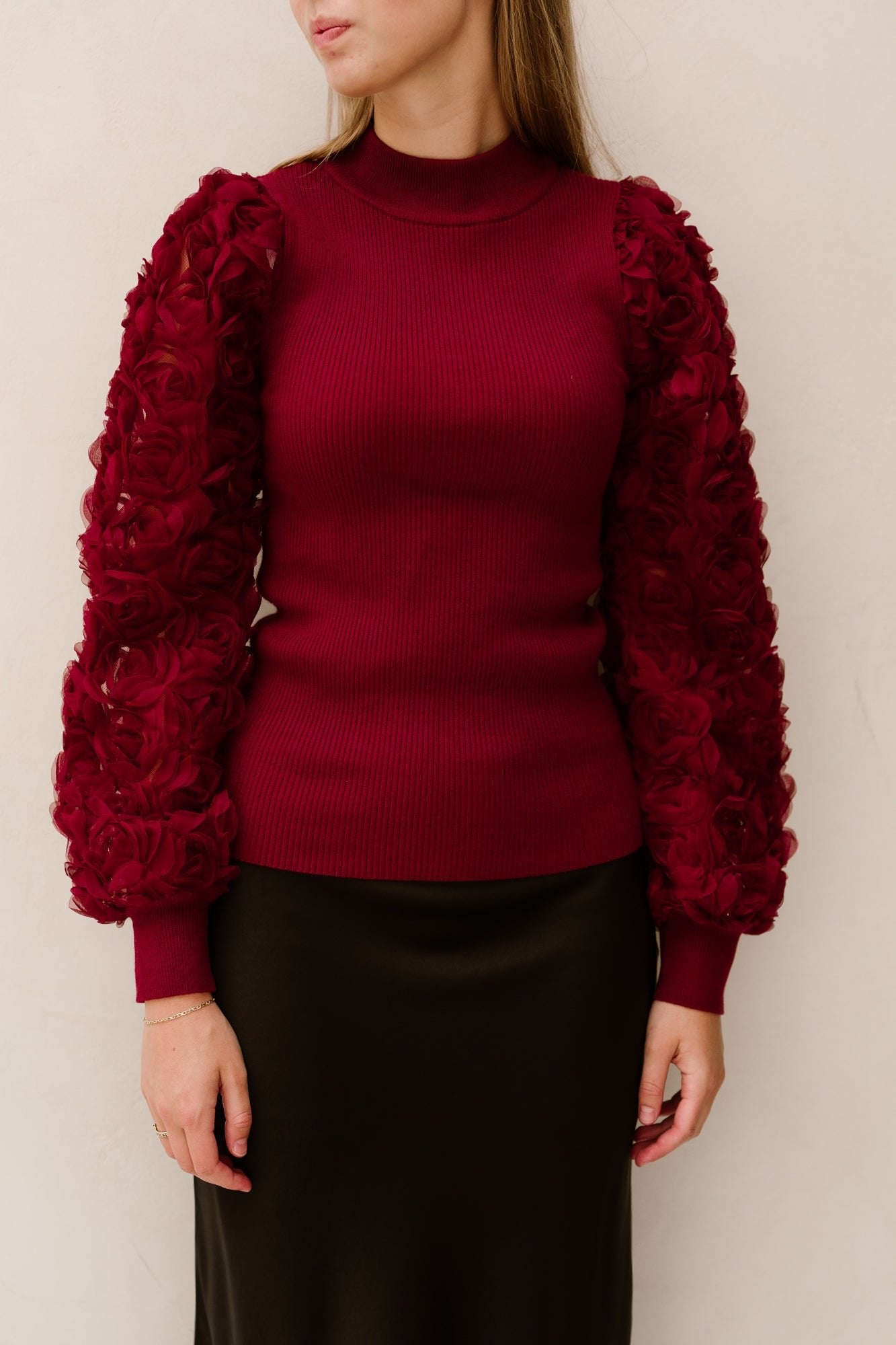 Yasrunella LS High Pullover Fig - Bij Keesje - Y.A.S - Trui