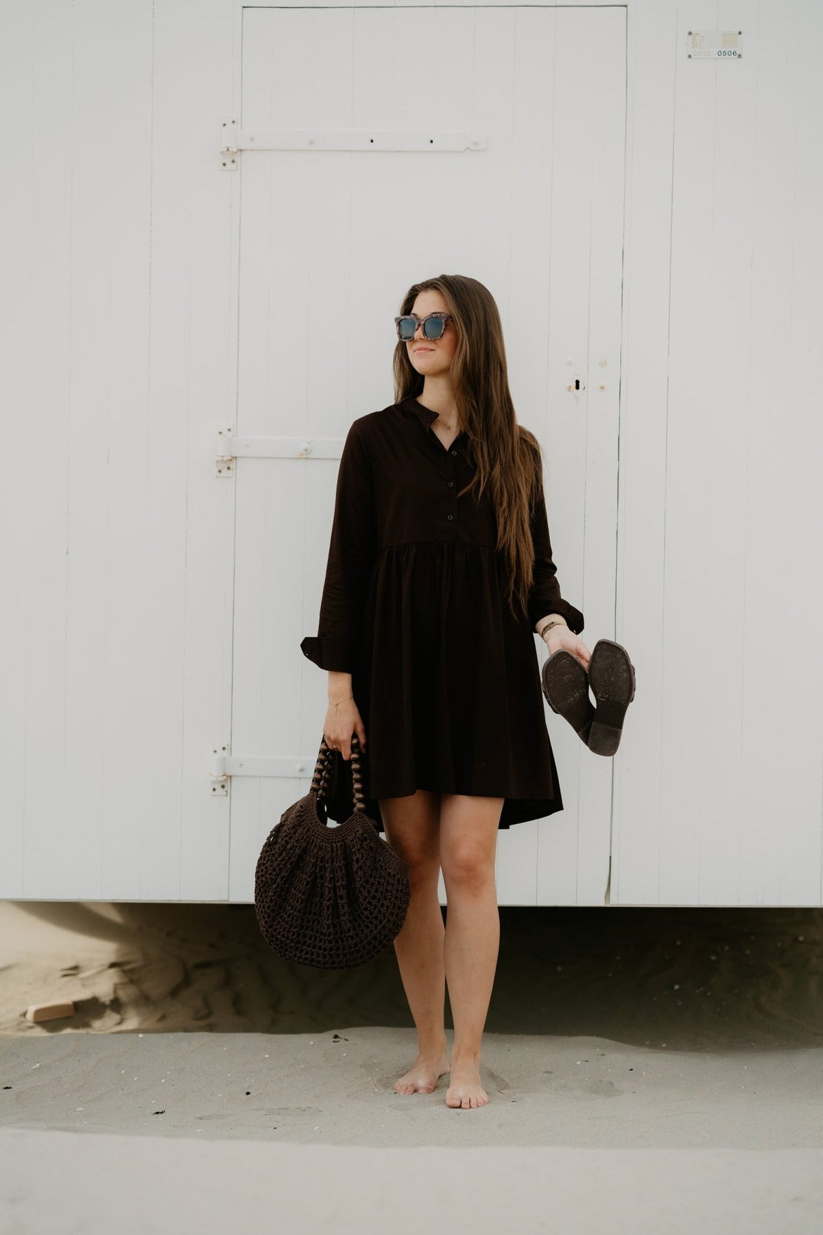 Yassalsy LS Shirt Dress Coffee Bean - Bij Keesje - Y.A.S - Jurk