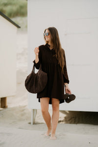 Yassalsy LS Shirt Dress Coffee Bean - Bij Keesje - Y.A.S - Jurk