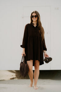 Yassalsy LS Shirt Dress Coffee Bean - Bij Keesje - Y.A.S - Jurk