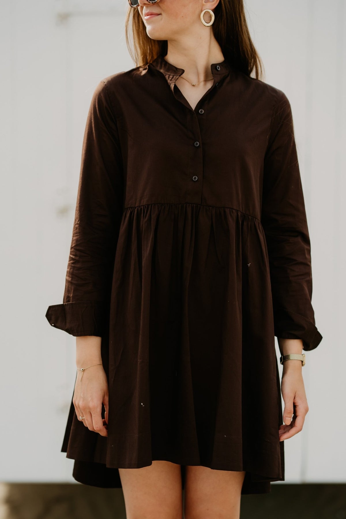 Yassalsy LS Shirt Dress Coffee Bean - Bij Keesje - Y.A.S - Jurk