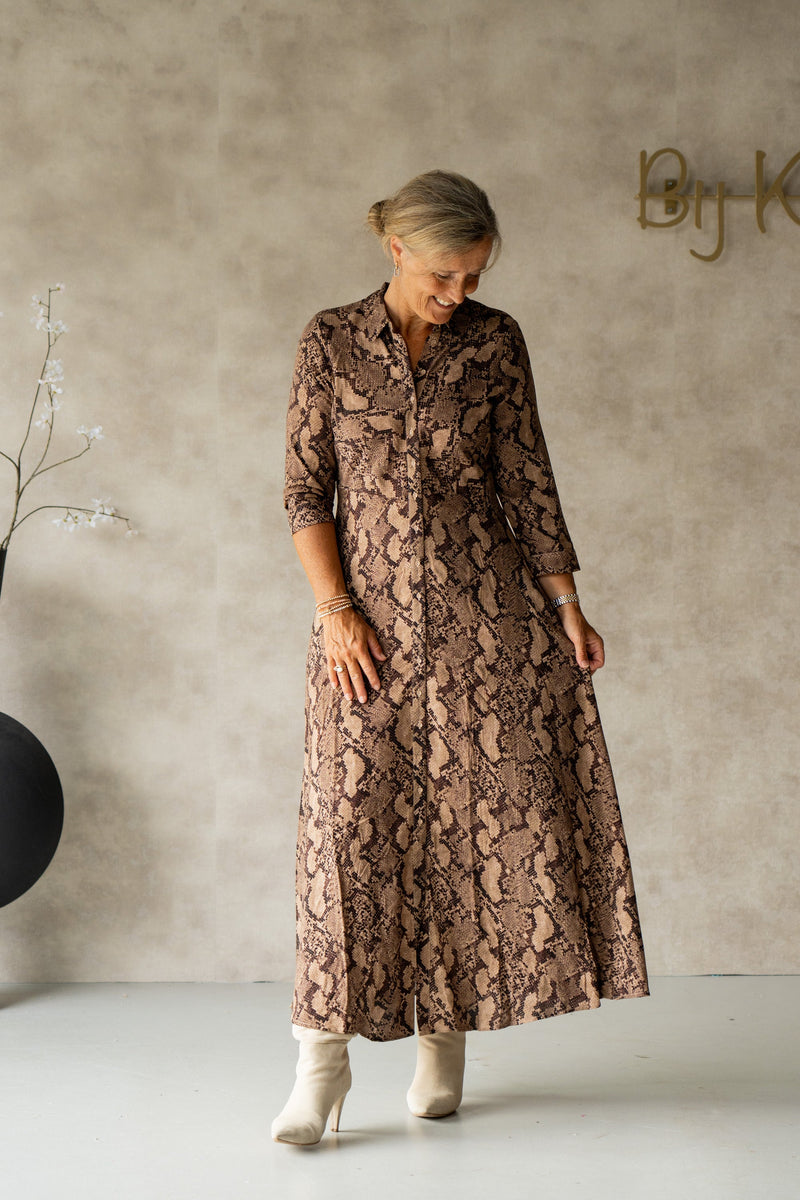 Yassavanna long dress fungi print - Bij Keesje