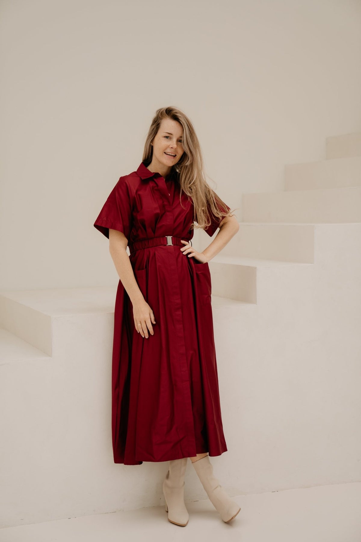 Yassimana SS Long Dress Rhododendron - Bij Keesje - Y.A.S - jurk