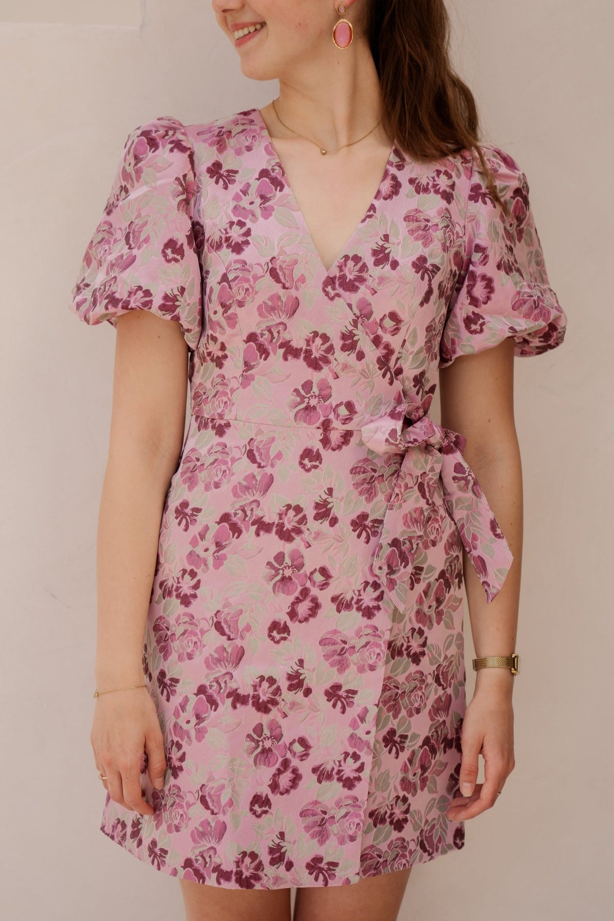 Yastania ss wrap pink lady - Bij Keesje - Y.A.S - Jurk