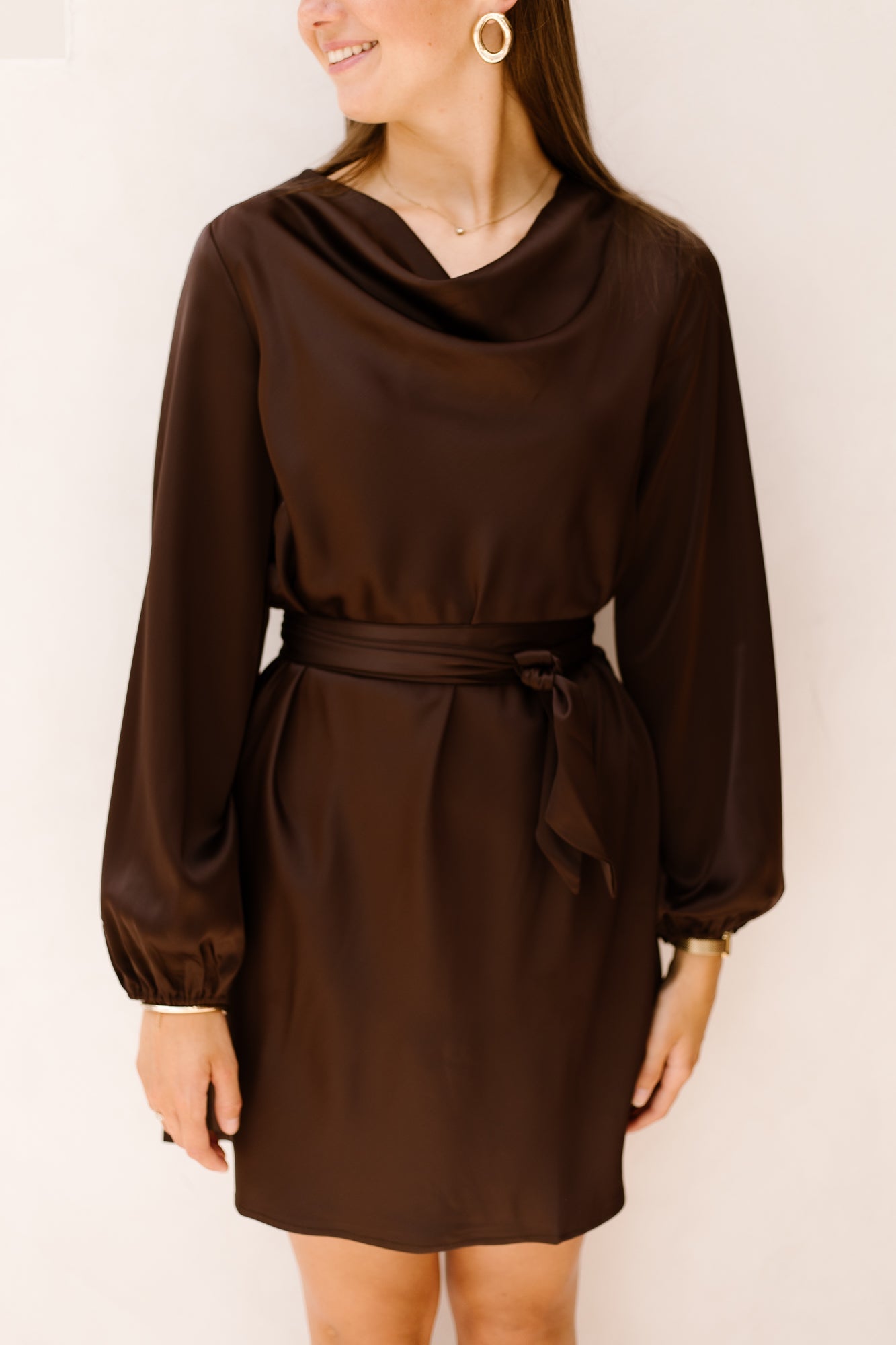Yasthea LS Dress S Noos Coffee Bean - Bij Keesje - Y.A.S - Jurk