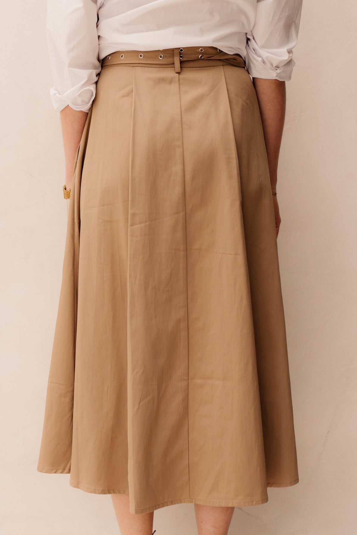 Yastimala HW Long Trench skirt incense - Bij Keesje - Y.A.S - Rok