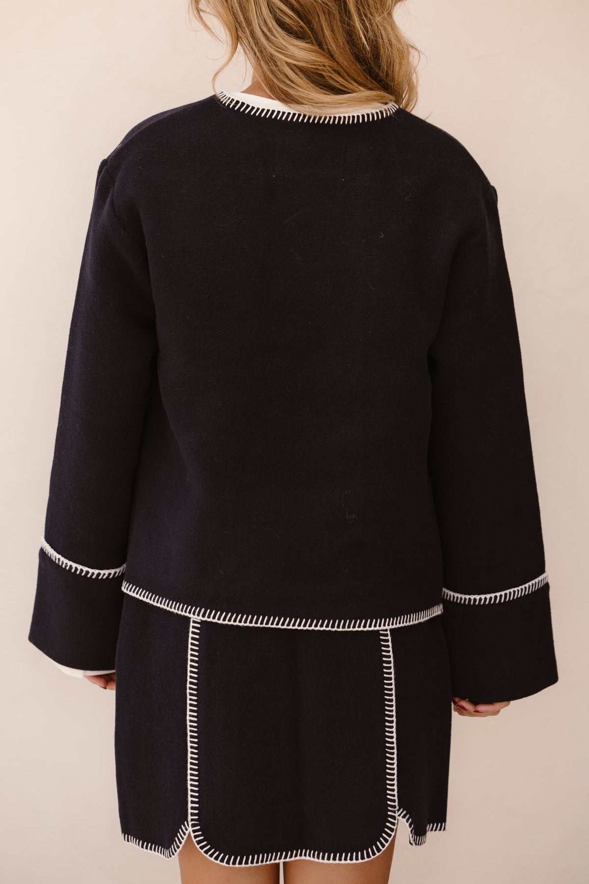 Yasvicco LS wool blend jacket Navy - Bij Keesje - Y.A.S