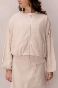 Yenna bomber jasje beige - Bij Keesje - Bij Keesje