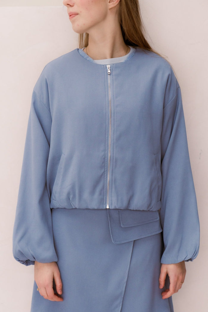 Yenna bomber jasje blauw - Bij Keesje - Bij Keesje