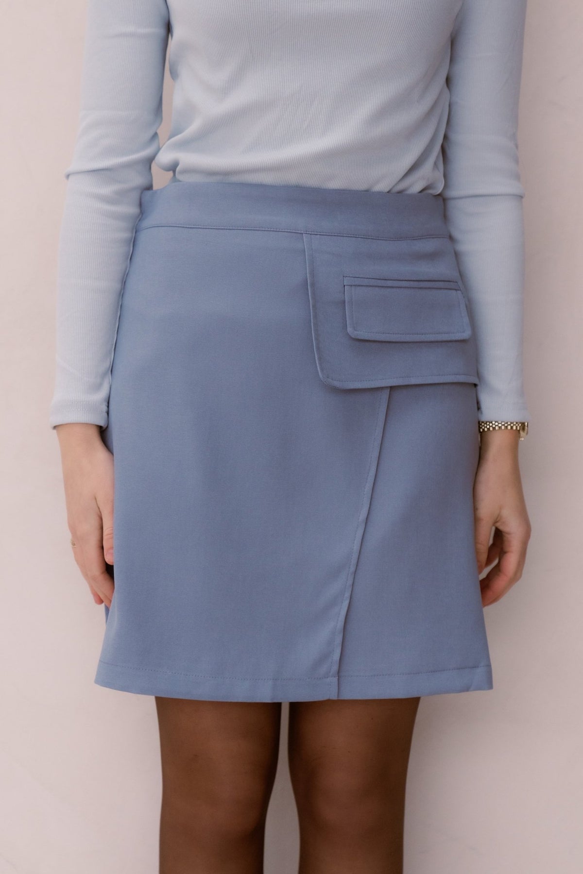 Yenna rok blauw - Bij Keesje - Bij Keesje