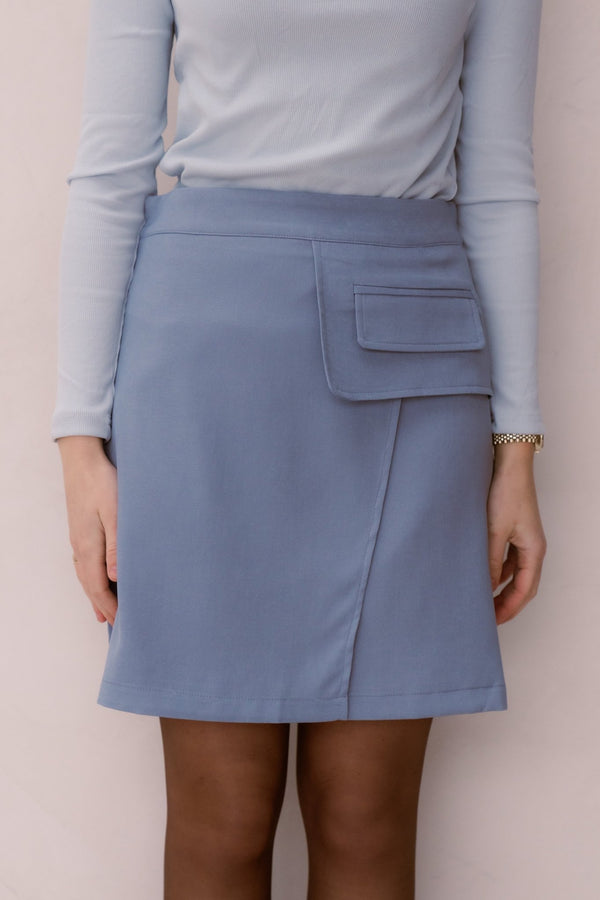 Yenna rok blauw - Bij Keesje - Bij Keesje