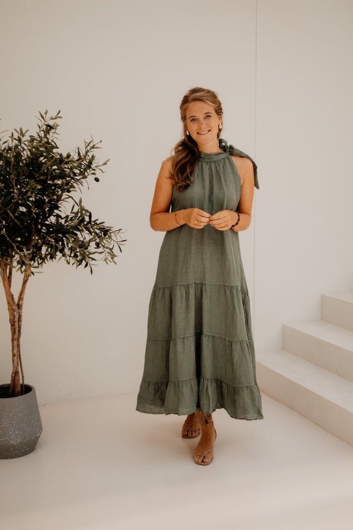 Yenna strik jurk green - Bij Keesje - Bij Keesje - Jurk