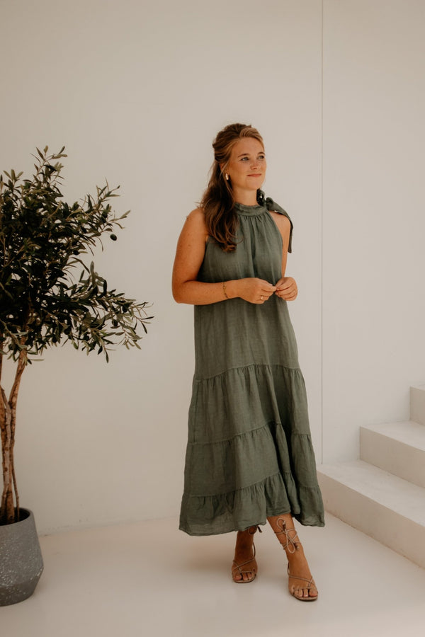 Yenna strik jurk green - Bij Keesje - Bij Keesje - Jurk