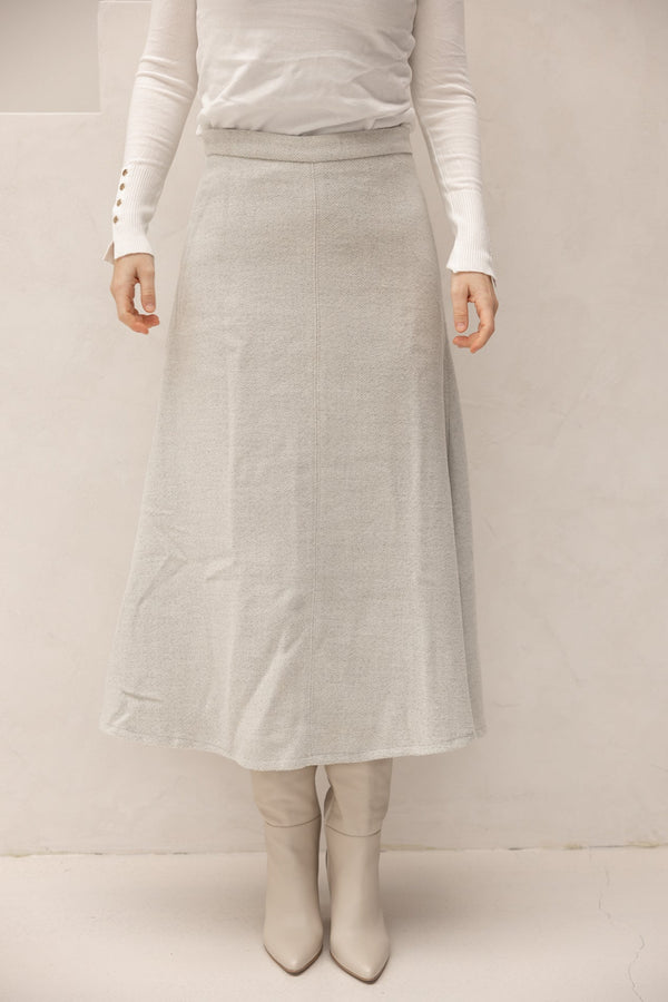 Yente midi skirt sand - Bij Keesje