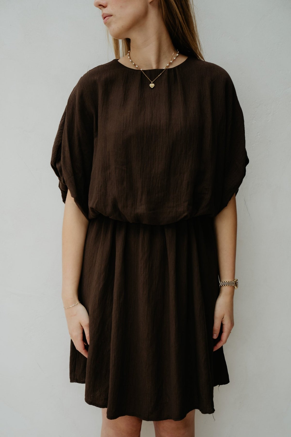 Yenthe jurk brown - Bij Keesje - Bij Keesje - Jurk