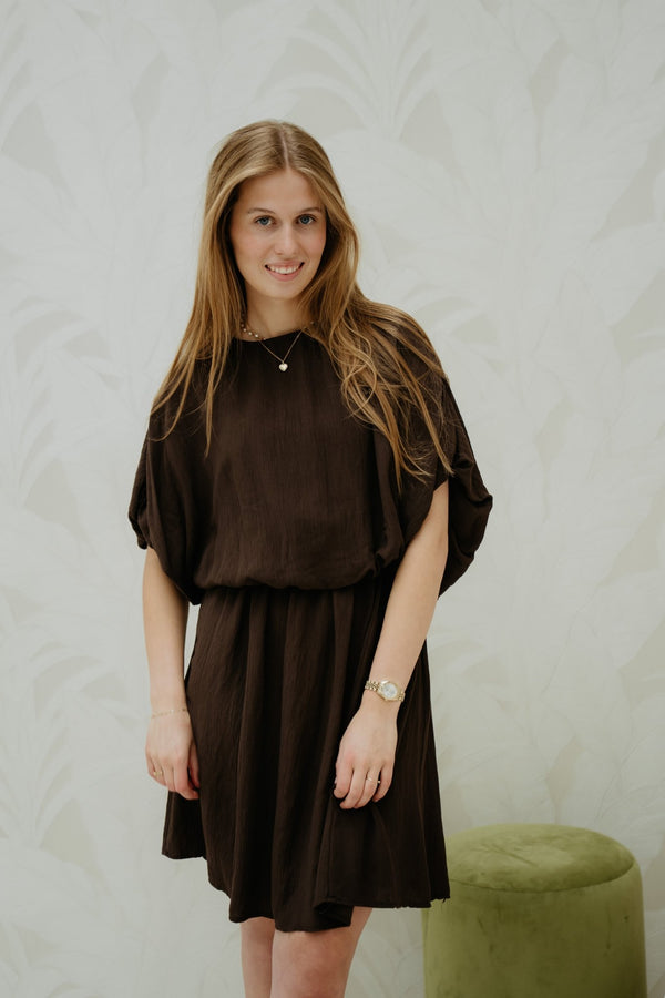 Yenthe jurk brown - Bij Keesje - Bij Keesje - Jurk