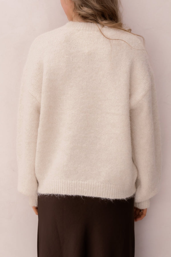 Yenthe trui beige - Bij Keesje - Bij Keesje