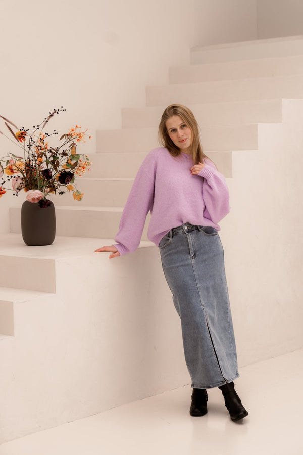 Yenthe trui lila - Bij Keesje - Bij Keesje