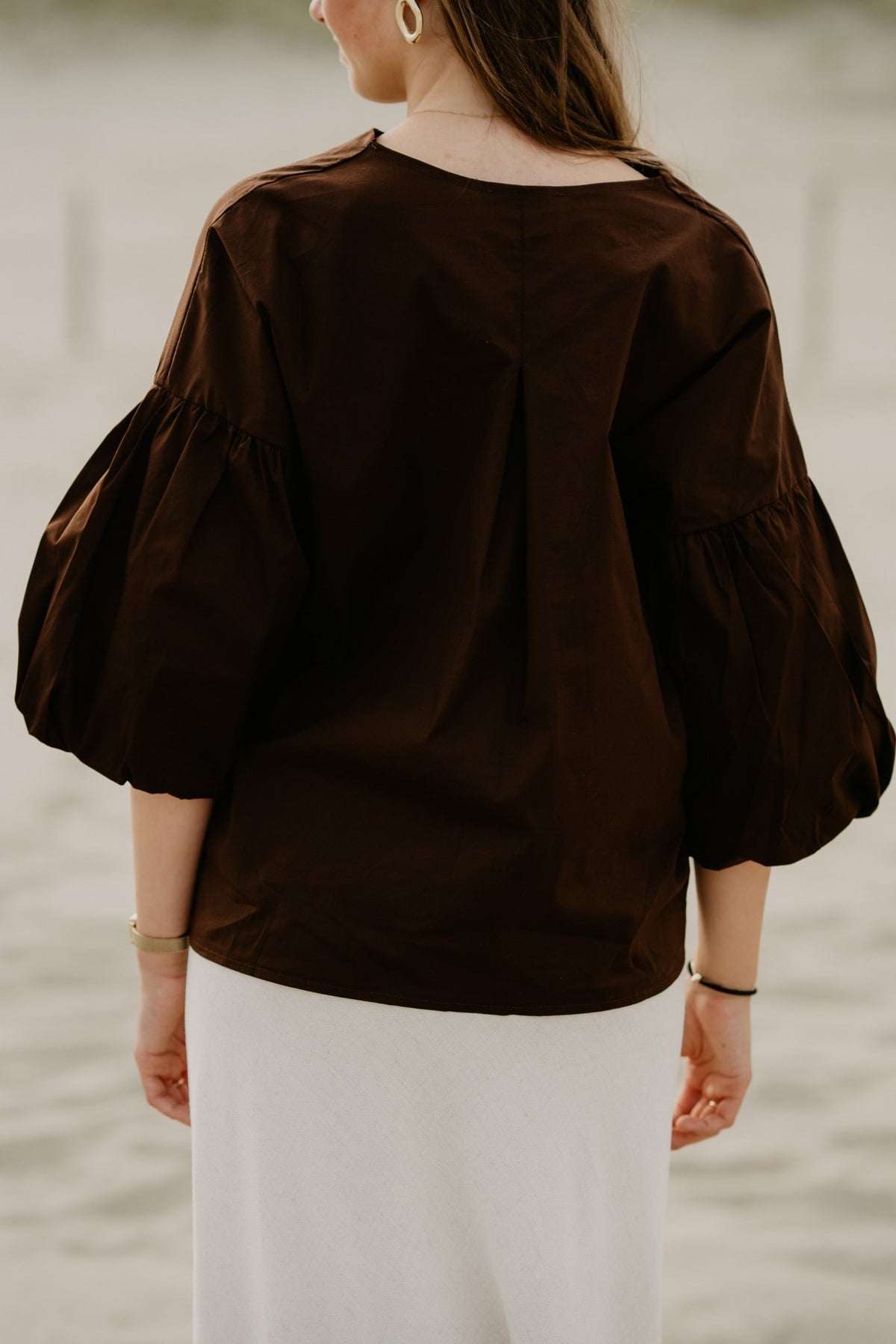 Yfke blouse brown - Bij Keesje - Bij Keesje - Blouse