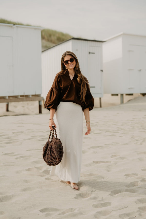 Yfke blouse brown - Bij Keesje - Bij Keesje - Blouse