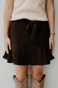 Yinde skirt brown - Bij Keesje - Bij Keesje - rok