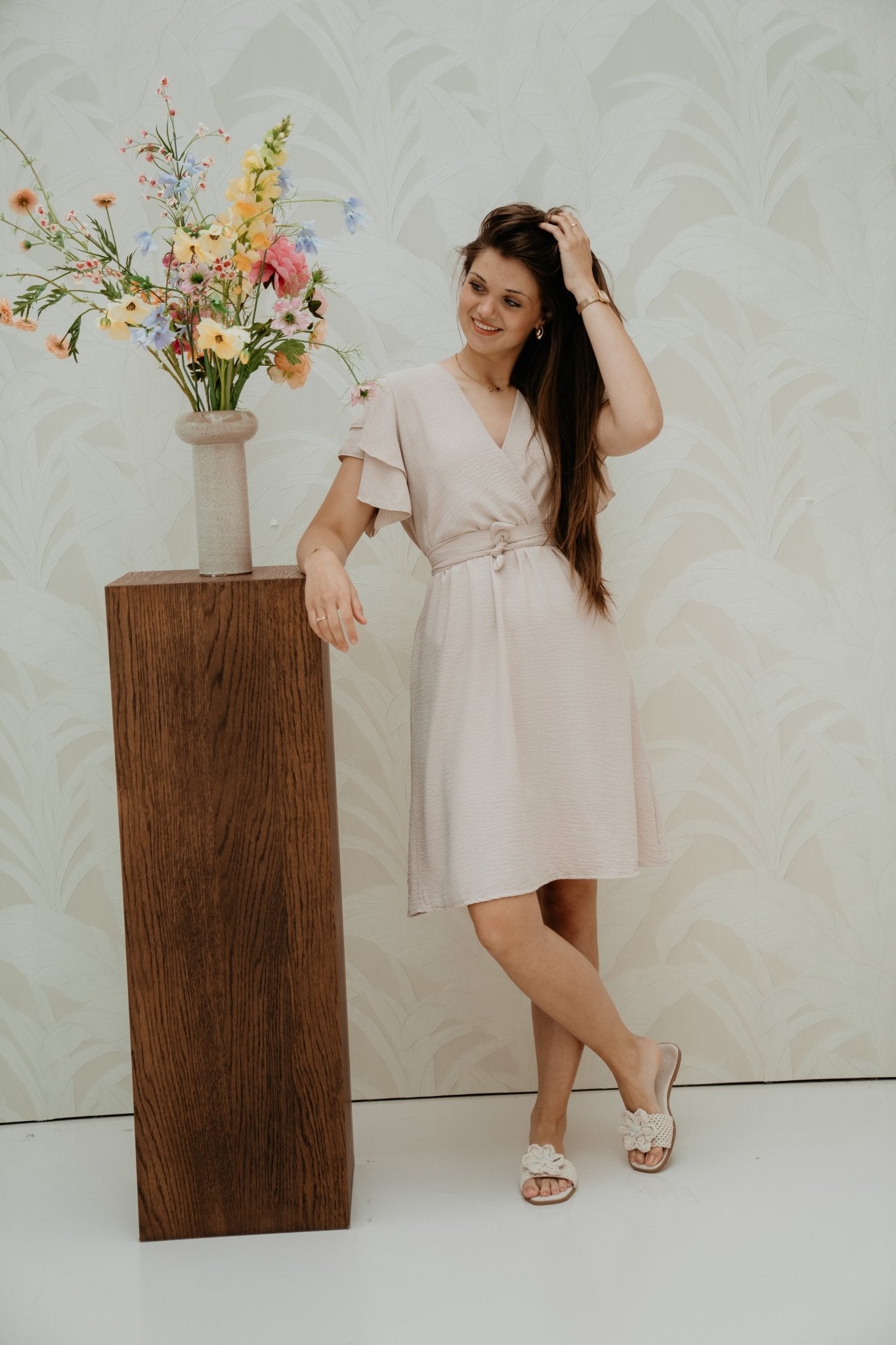Yuna dress beige - Bij Keesje - Bij Keesje - Jurk
