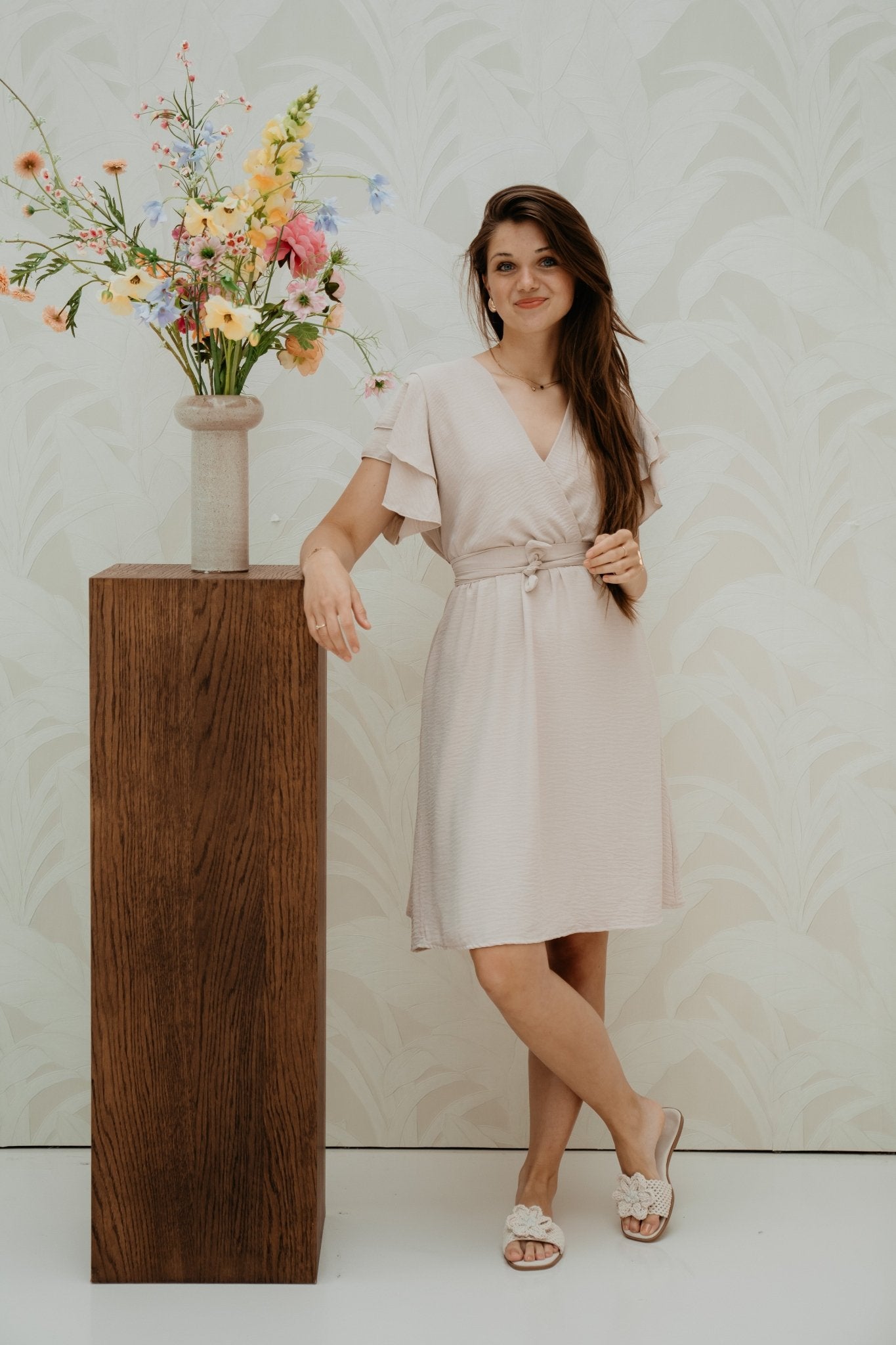 Yuna dress beige - Bij Keesje - Bij Keesje - Jurk